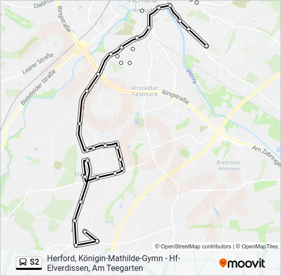 S2 Bus Line Map