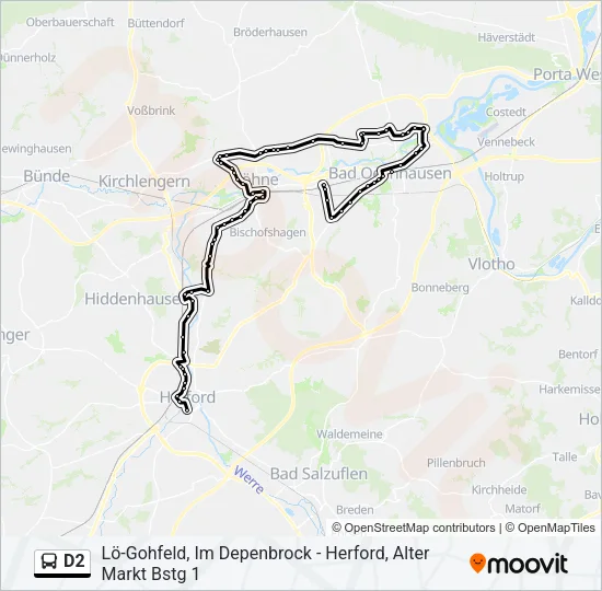D2 Bus Line Map