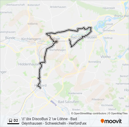 D2 bus Line Map