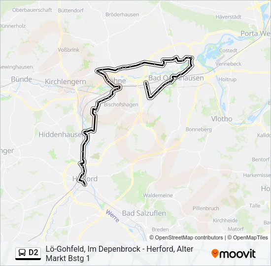 D2 Bus Line Map