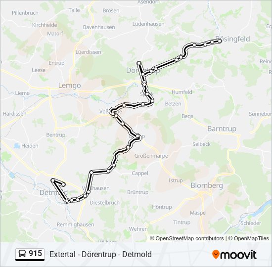 915 Route: Schedules, Stops & Maps - Bösingfeld, Bahnhof C (updated)