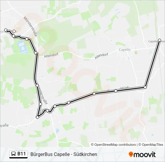 B11 Bus Line Map