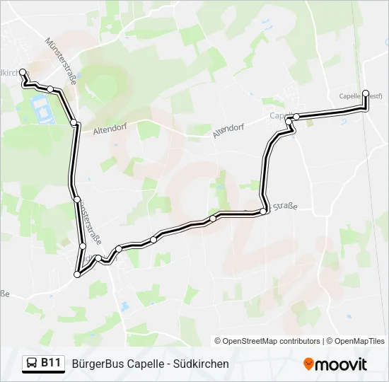 B11 Bus Line Map