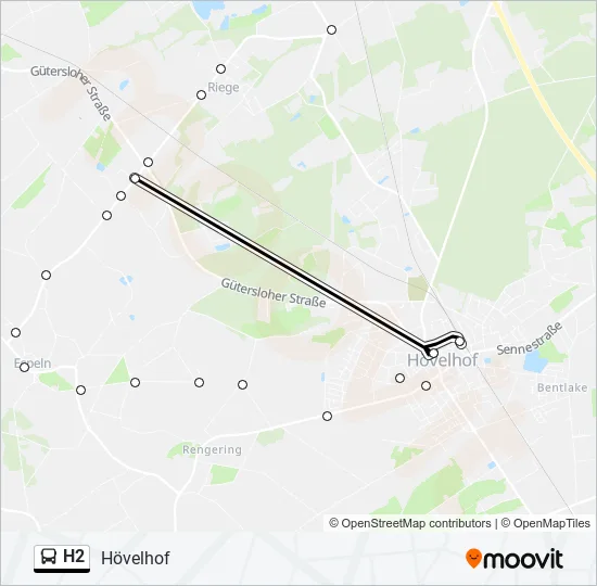 H2 Bus Line Map
