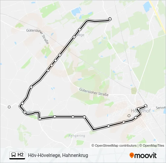 H2 Bus Line Map