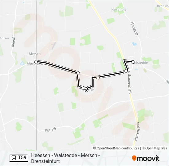 T59 Bus Line Map