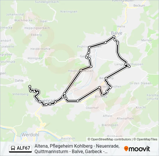 ALF67 Bus Line Map