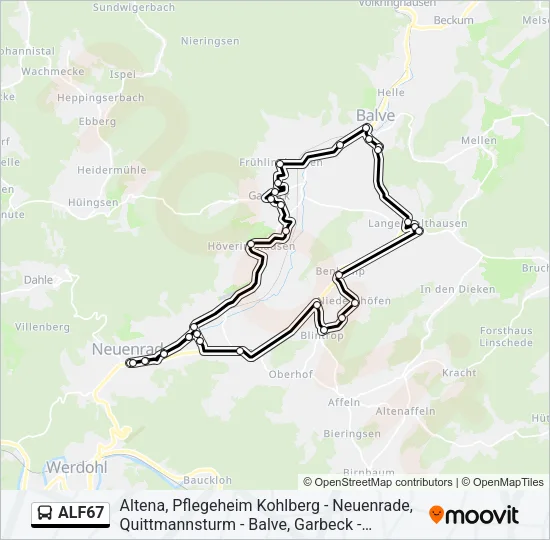 ALF67 Bus Line Map