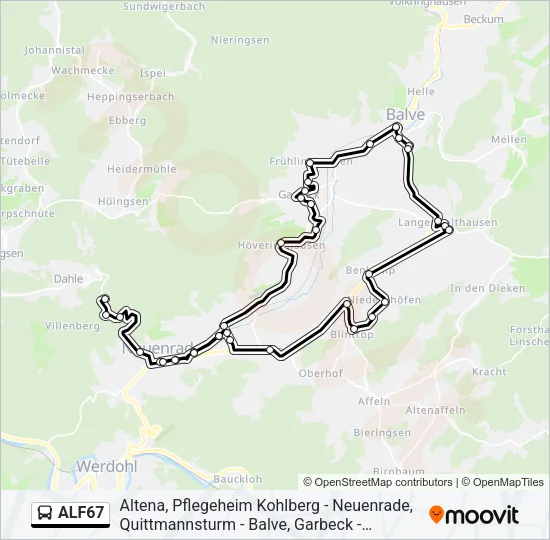 ALF67 Bus Line Map