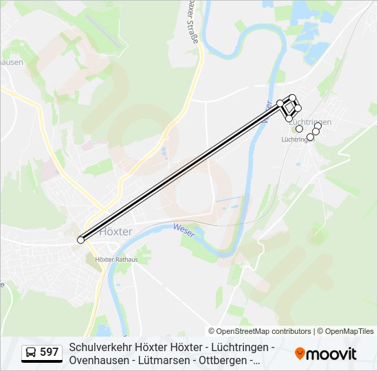 597 bus Line Map