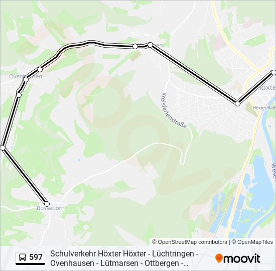 597 Route: Schedules, Stops & Maps - Höxter, Nicolaitorschule (Updated)