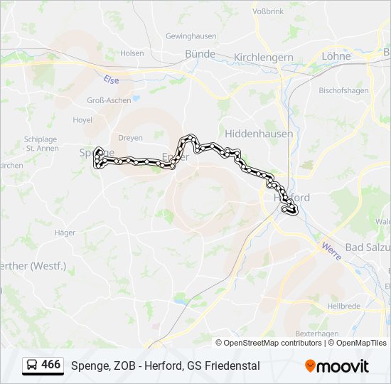 Buslinie 466 Karte