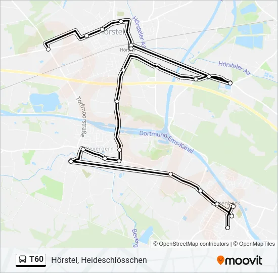 T60 Bus Line Map