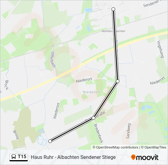 T15 Bus Line Map