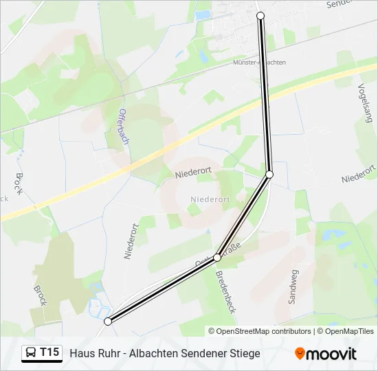 T15 Bus Line Map