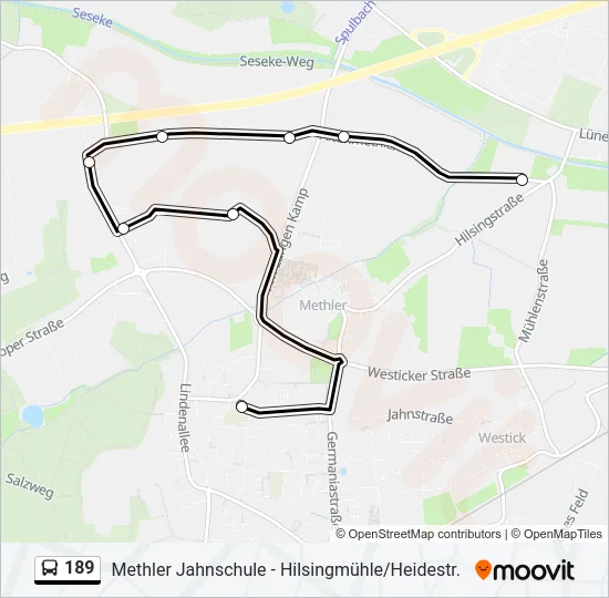 189 Bus Line Map