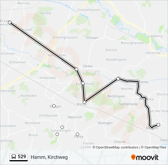 529 Bus Line Map