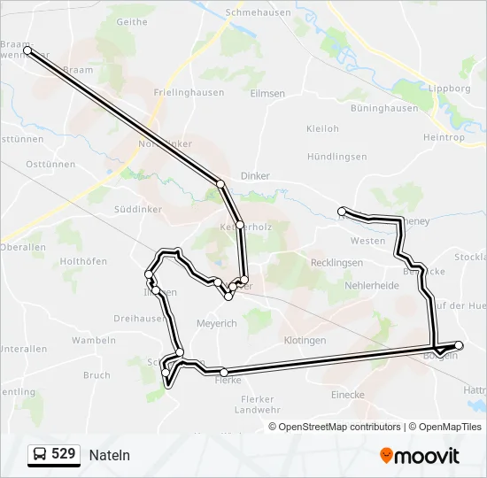 529 Bus Line Map