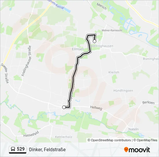 529 Bus Line Map