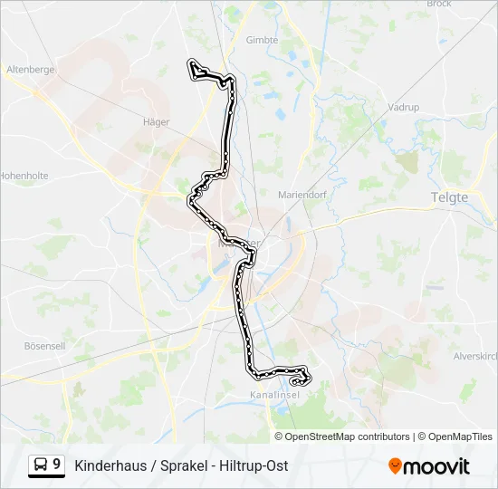 9 Bus Line Map