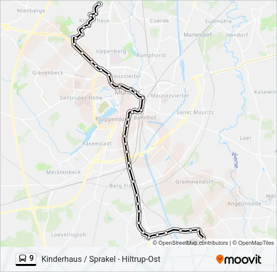 9 Bus Line Map