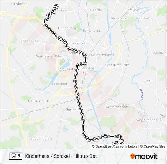 9 Bus Line Map