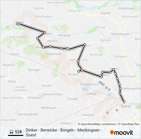 528 Bus Line Map