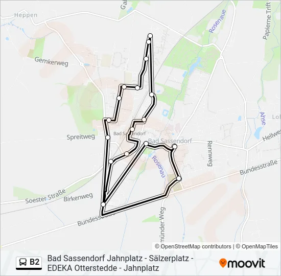 B2 Bus Line Map