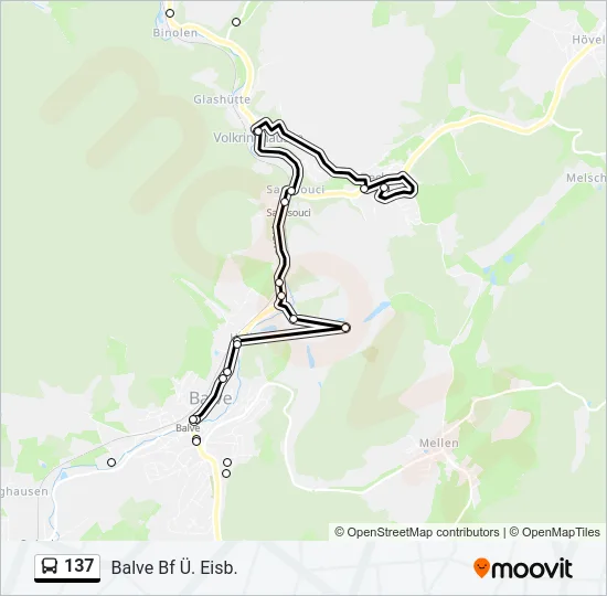 137 Bus Line Map
