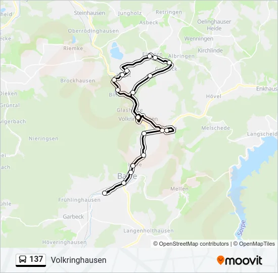 137 Bus Line Map