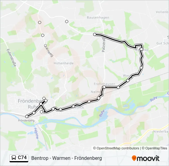 C74 Bus Line Map