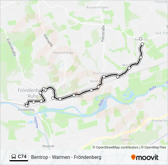 C74 Bus Line Map