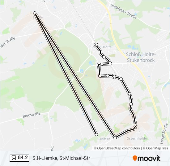 84.2 bus Line Map