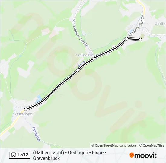 L512 Bus Line Map