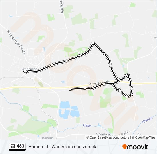 483 bus Line Map