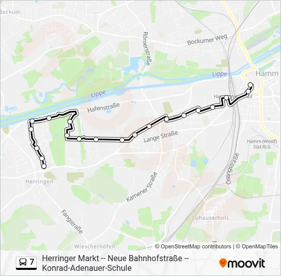 7 Bus Line Map