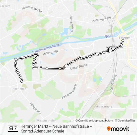 Автобус 7: карта маршрута