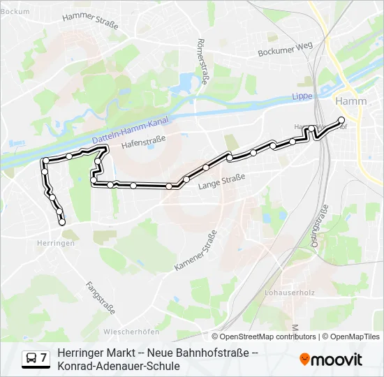 7 Bus Line Map