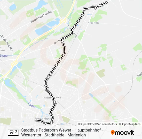 Автобус 2: карта маршрута