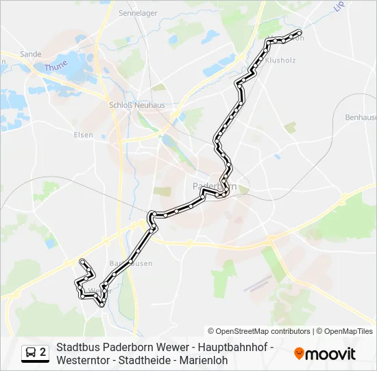 Автобус 2: карта маршрута
