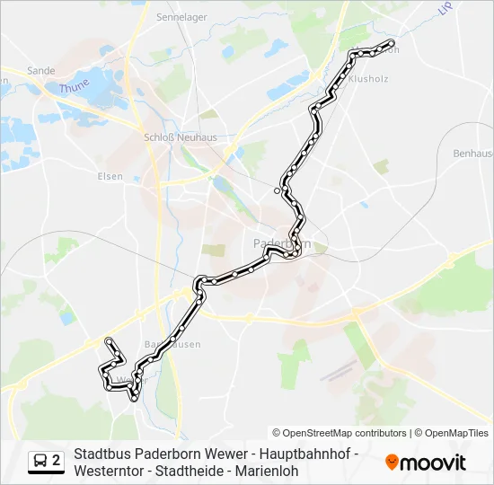 Автобус 2: карта маршрута