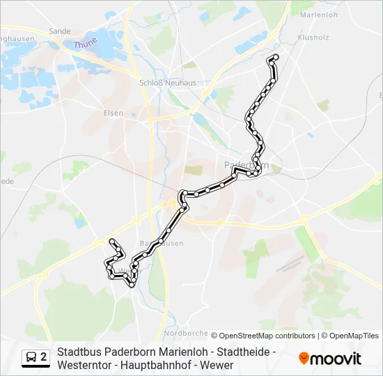 2 Bus Line Map