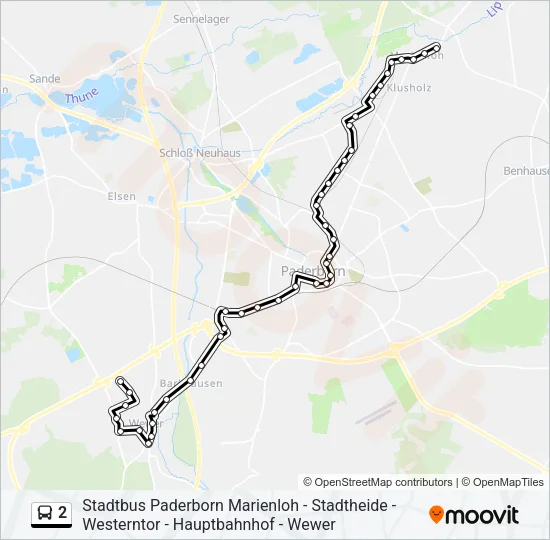 2 Bus Line Map