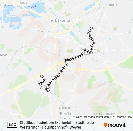 2 Bus Line Map