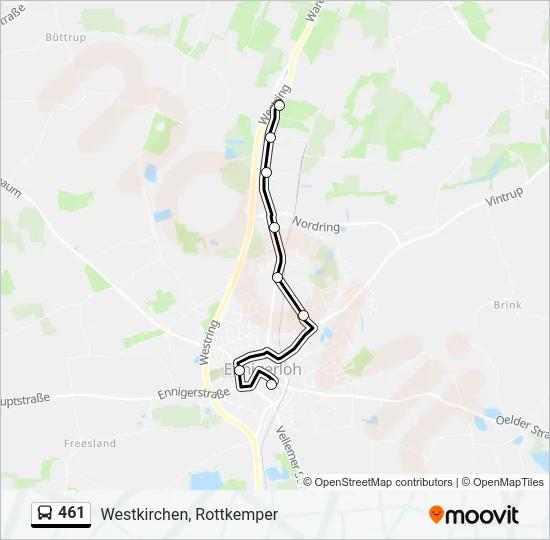 461 Bus Line Map
