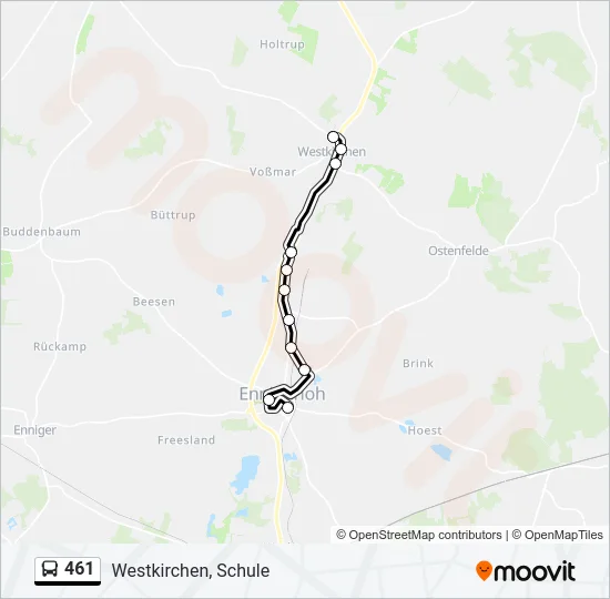 461 Bus Line Map