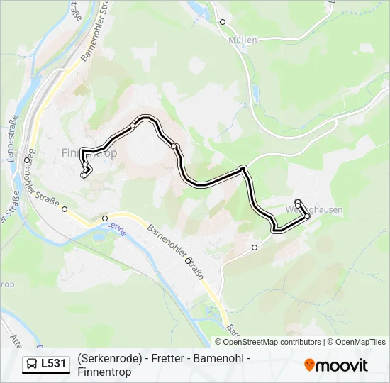 L531 Bus Line Map