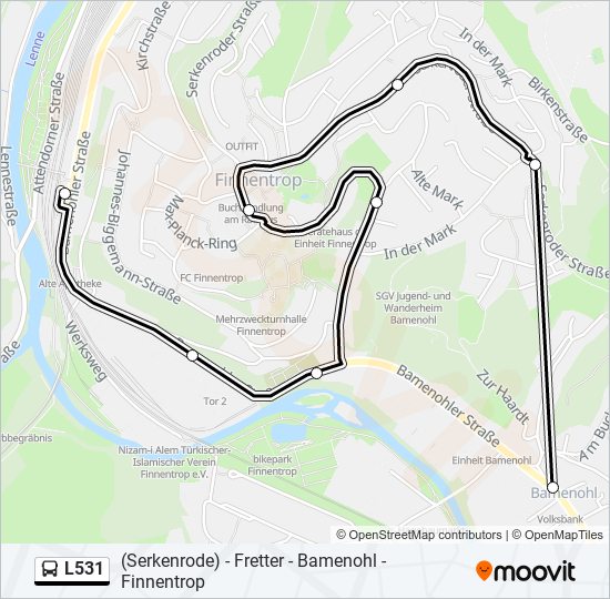 l531 Route Schedules, Stops & Maps Bamenohl Volksbank (Updated)