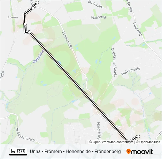 R70 Bus Line Map
