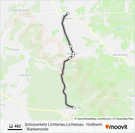482 Bus Line Map
